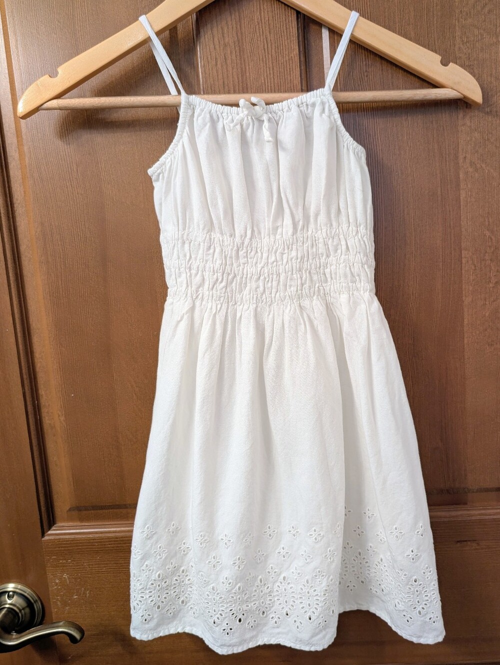 Old Navy White Eyelet Sundress with Smocked Waist